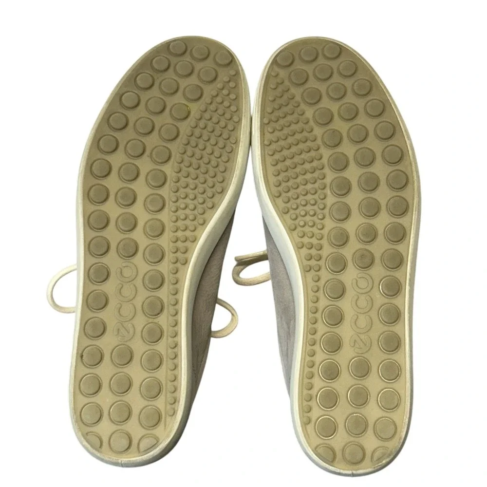 ECCO Soft 7 Nubuck Leather Lace Up Sneakers Gray Comfort Shoes Women's 40‎ US 9